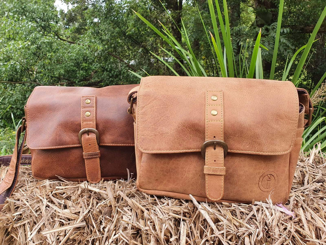 Indepal Leather BAGS CH Tan Camera Bag
