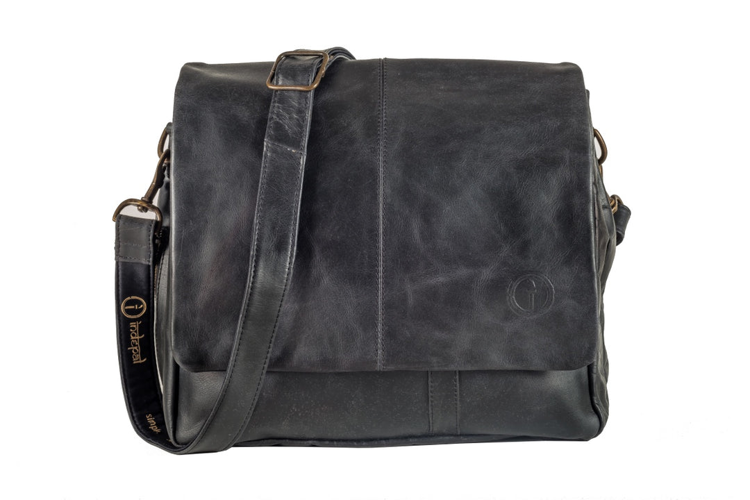Brolly Leather Messenger laptop bag for men