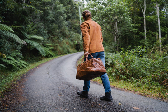 Classic Duffle mens leather travel bag online