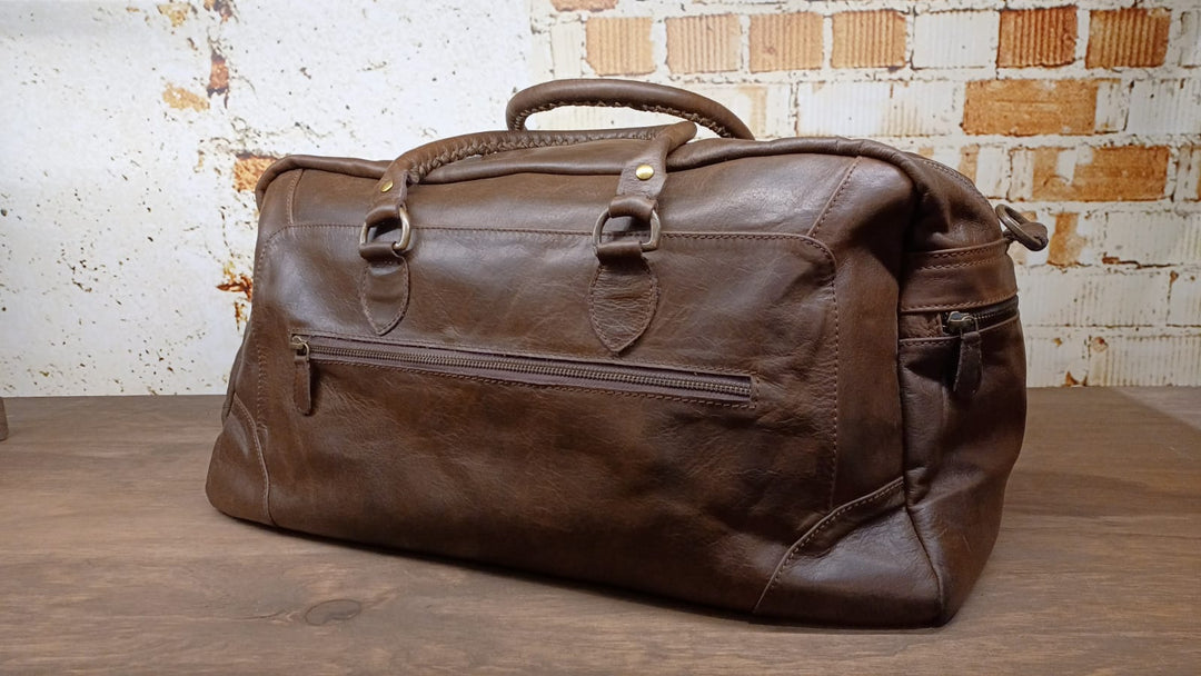 Buy Classic Duffle mens leather travel bag australia
