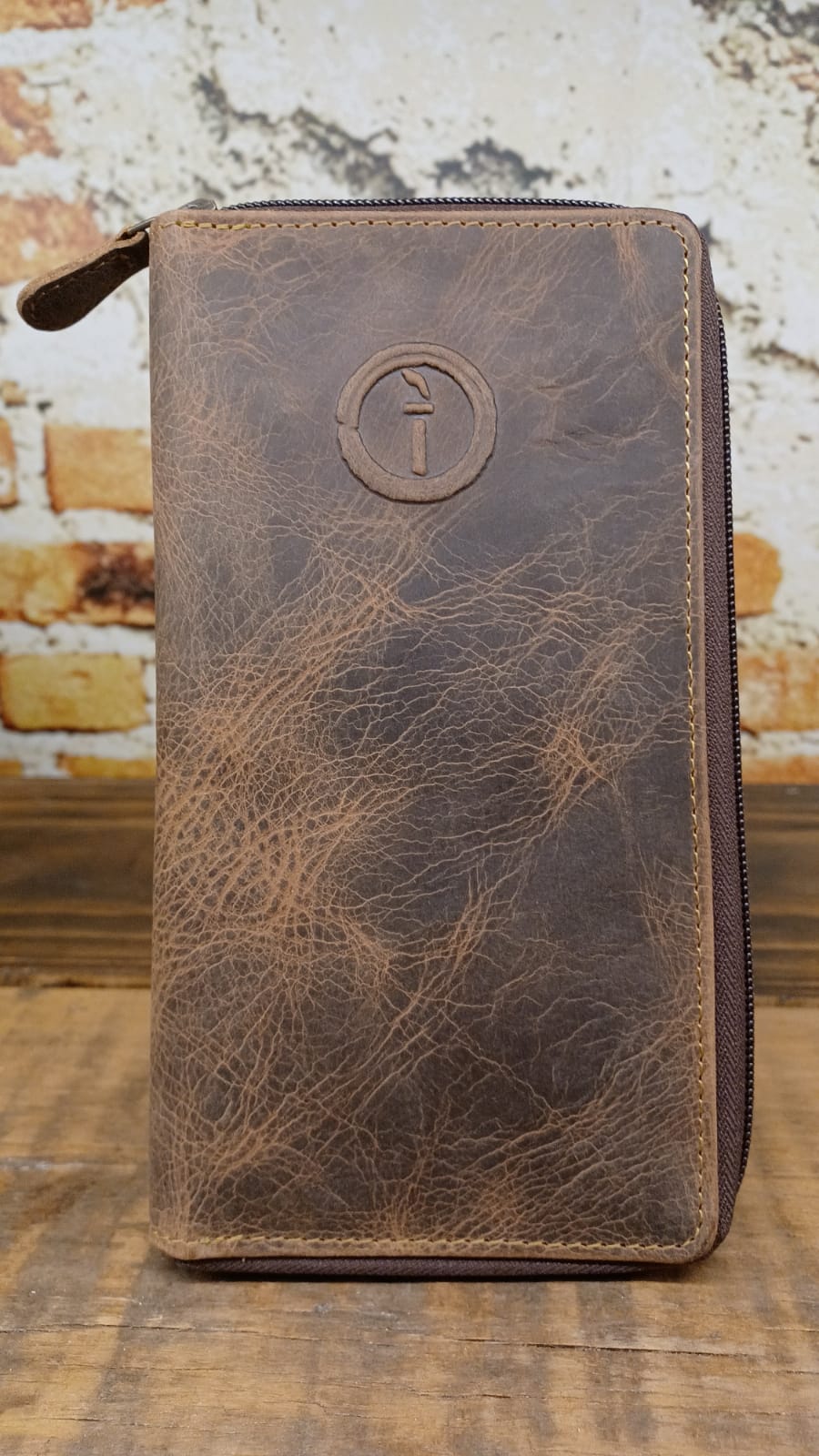 Zipped Travel leather Wallet