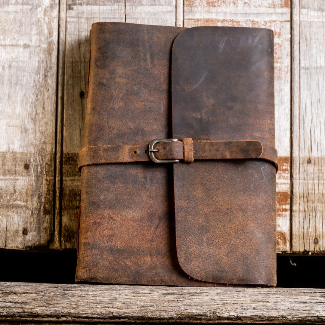 Leather Journal-Buckle-A4
