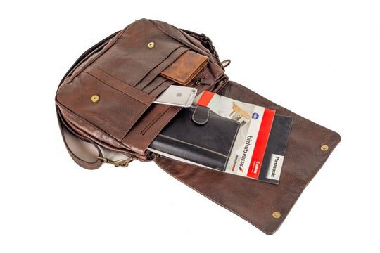 Brolly Leather Messenger laptop mens laptop bag australia