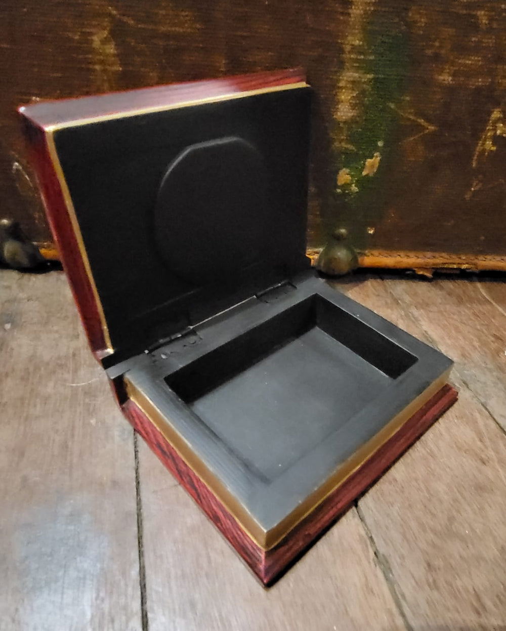 Wooden Box with Compass
