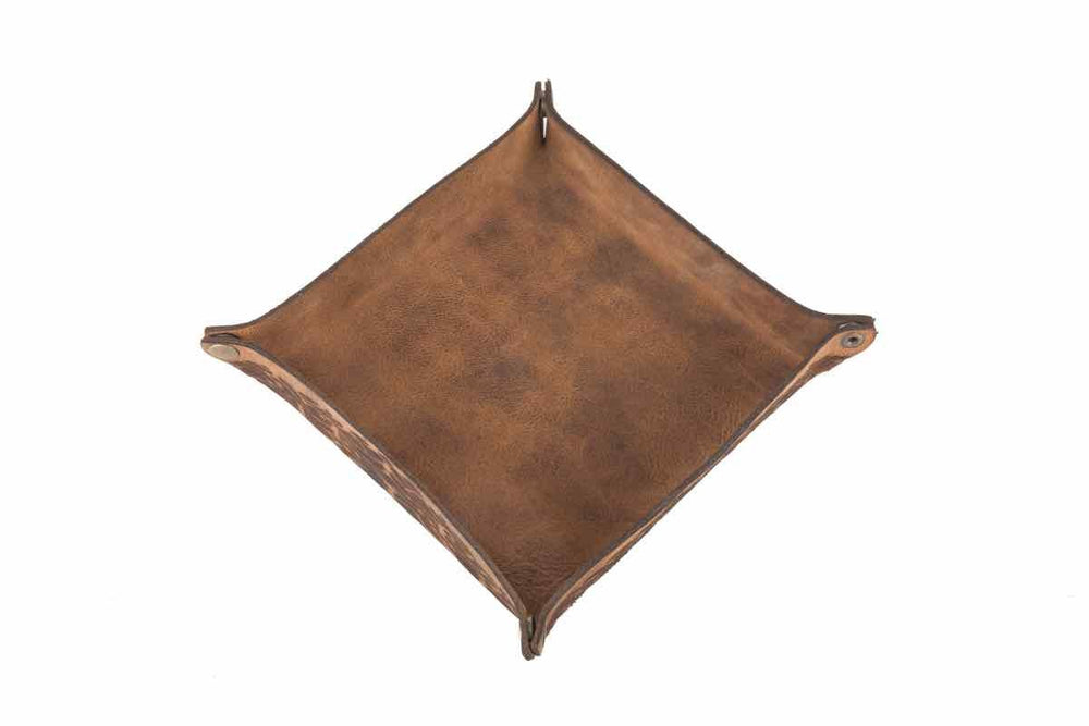 Indepal carson leather valet tray