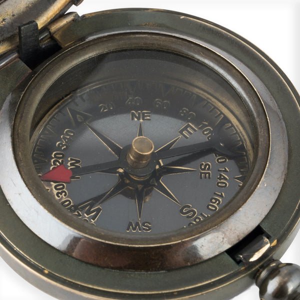 vintage brass compass