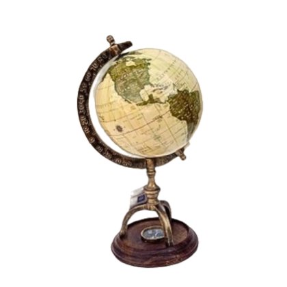 6 inches wooden base world globe