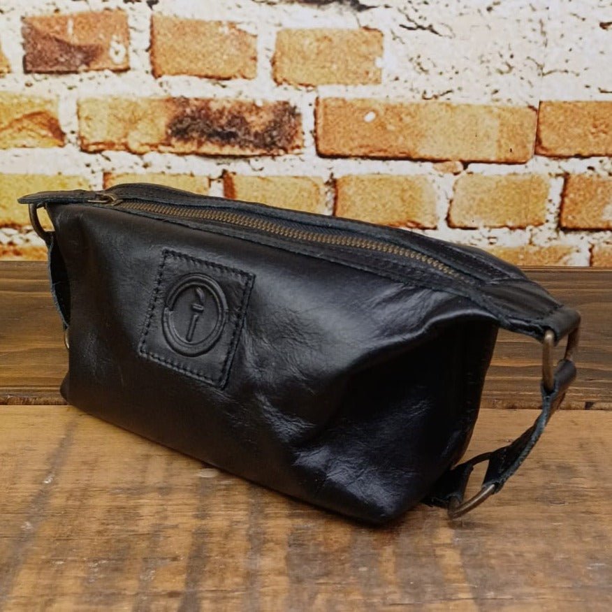  Toaster Leather fold out toiletry bag