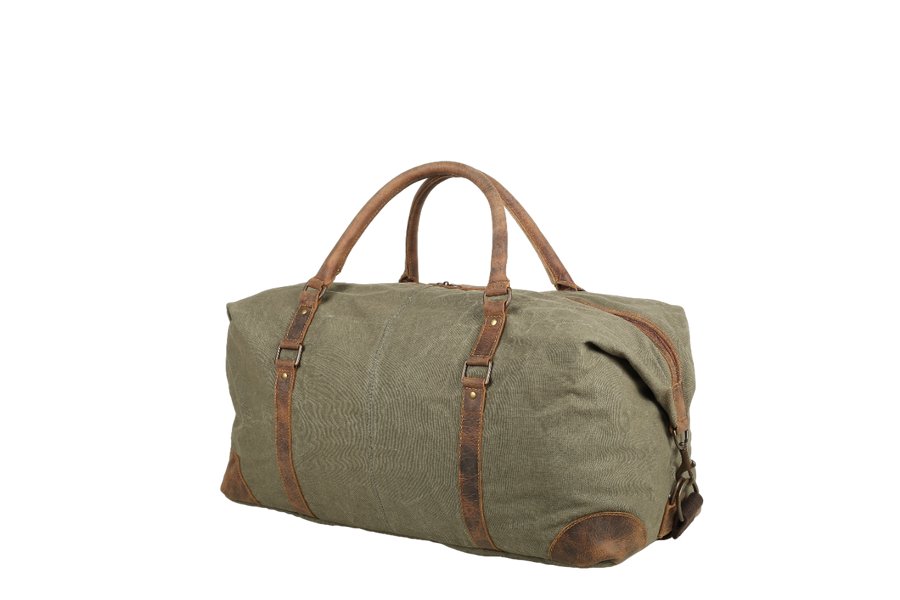 Trooper Canvas Duffle mens leather travel bag online