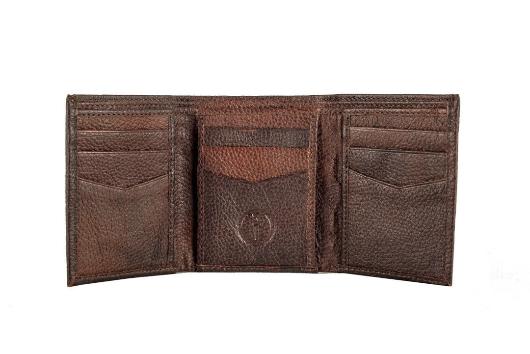 Mens Trifold Leather Wallet