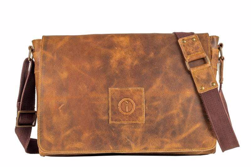 Soldier 13 mens leather computer bag