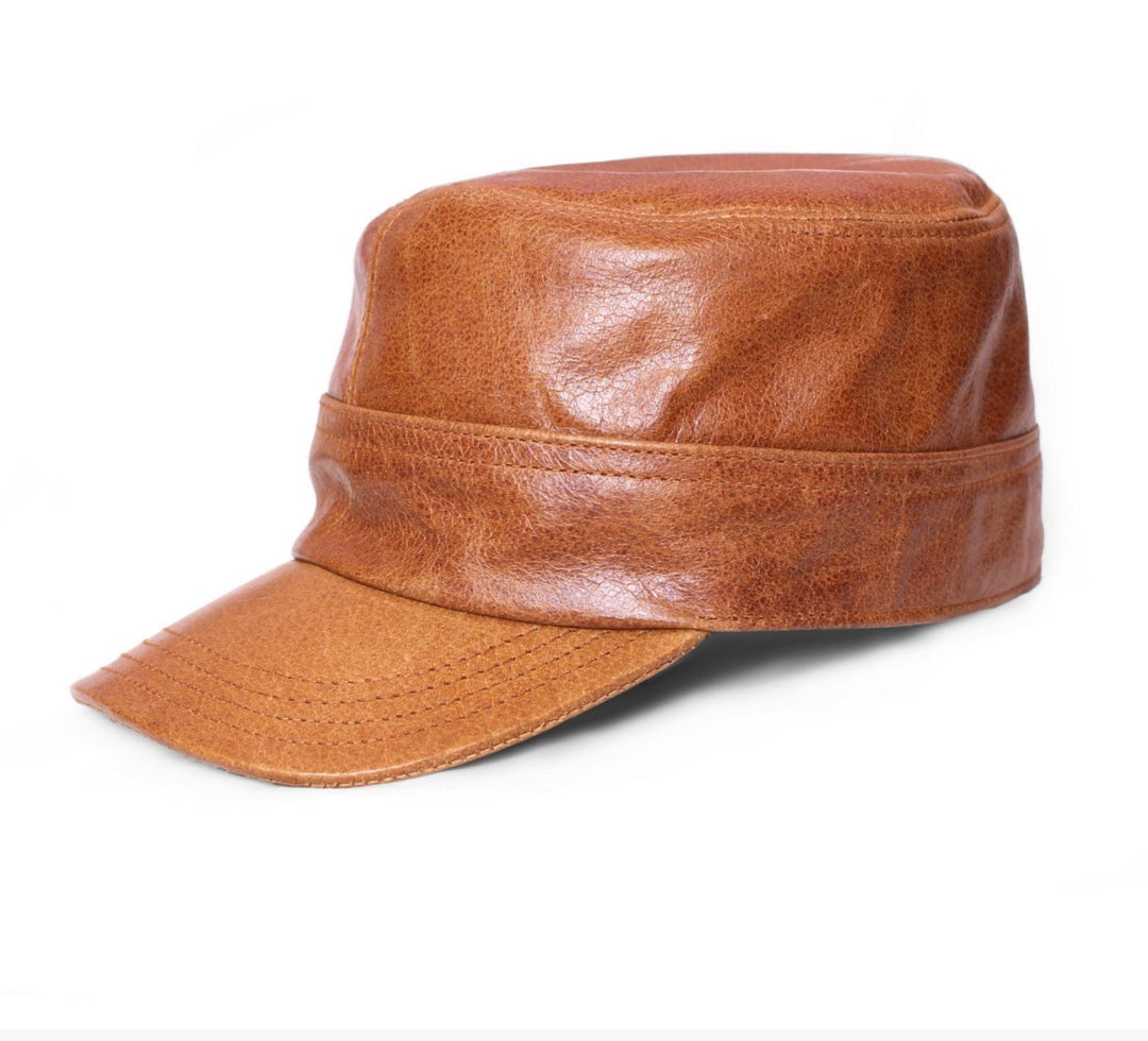 Indepal Leather Hats HAT - Hogan Military Cap